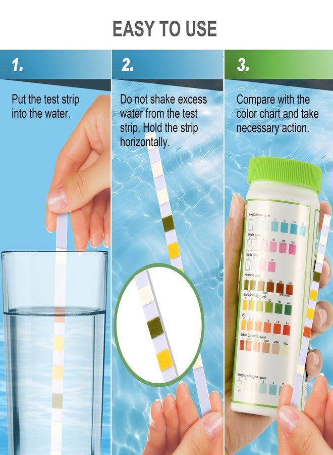 AAwipes Aquarium Ammonia Test Strips 8-in-1 |100 Strips | Quick & Accurate Water Testing for Freshwater & Saltwater Tanks -Test pH, Carbonate, Alkalinity, Hardness, Chlorine, Nitrite, etc. (K02-100) - Image 5